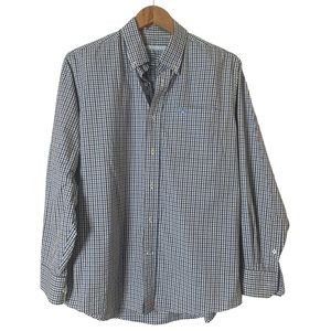 Southern Tide Men's Button Up Plaid Shirt‎ Striped Long Sleeve Pocket Size M
